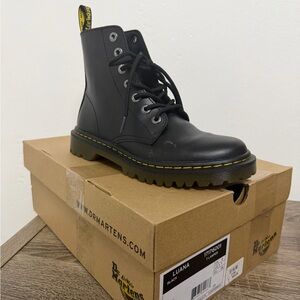 Dr. Martens Black Leather Lace-Up Boots